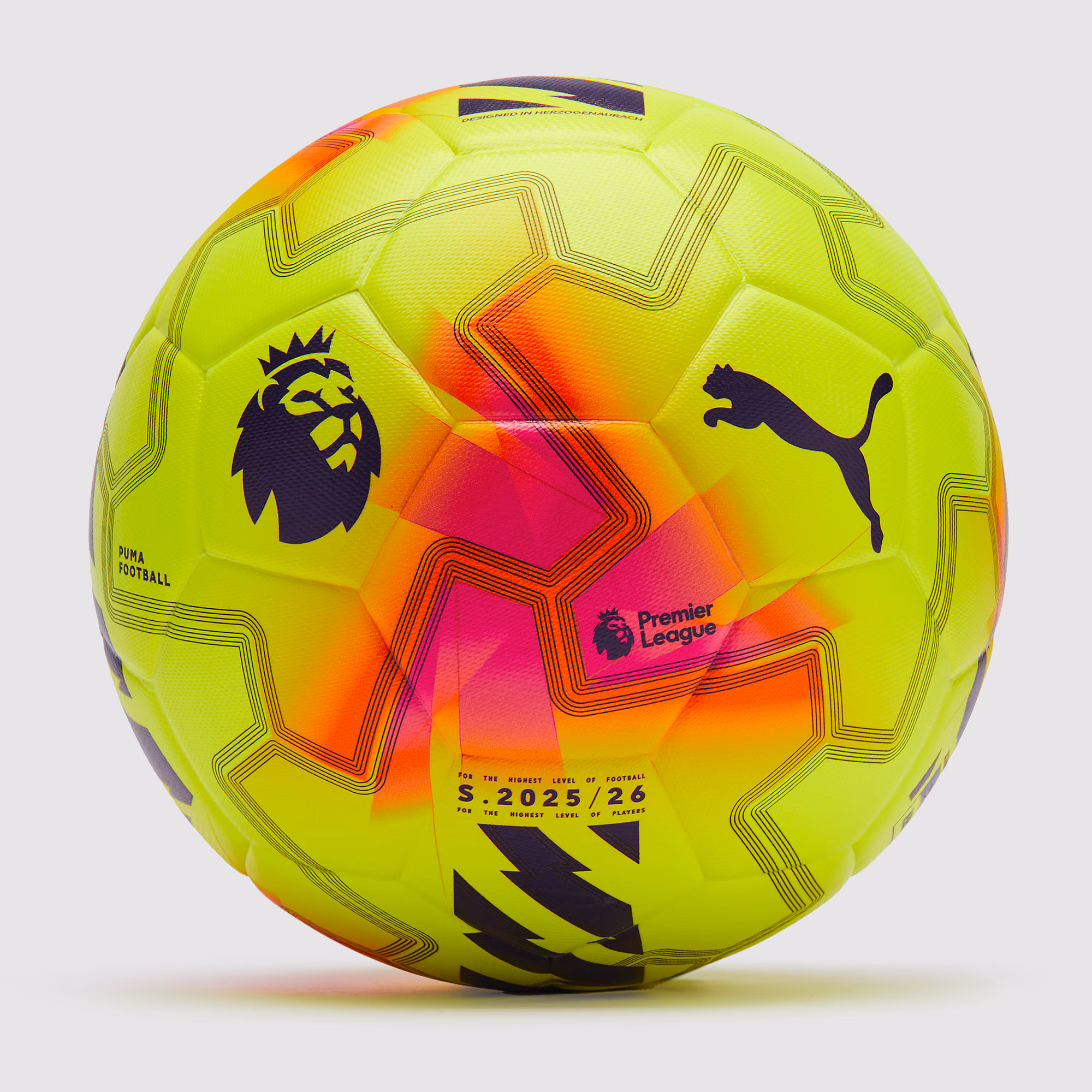 Puma Orbita Match Premier League 25/26 Football - Fluo Yellow/Multi Colour