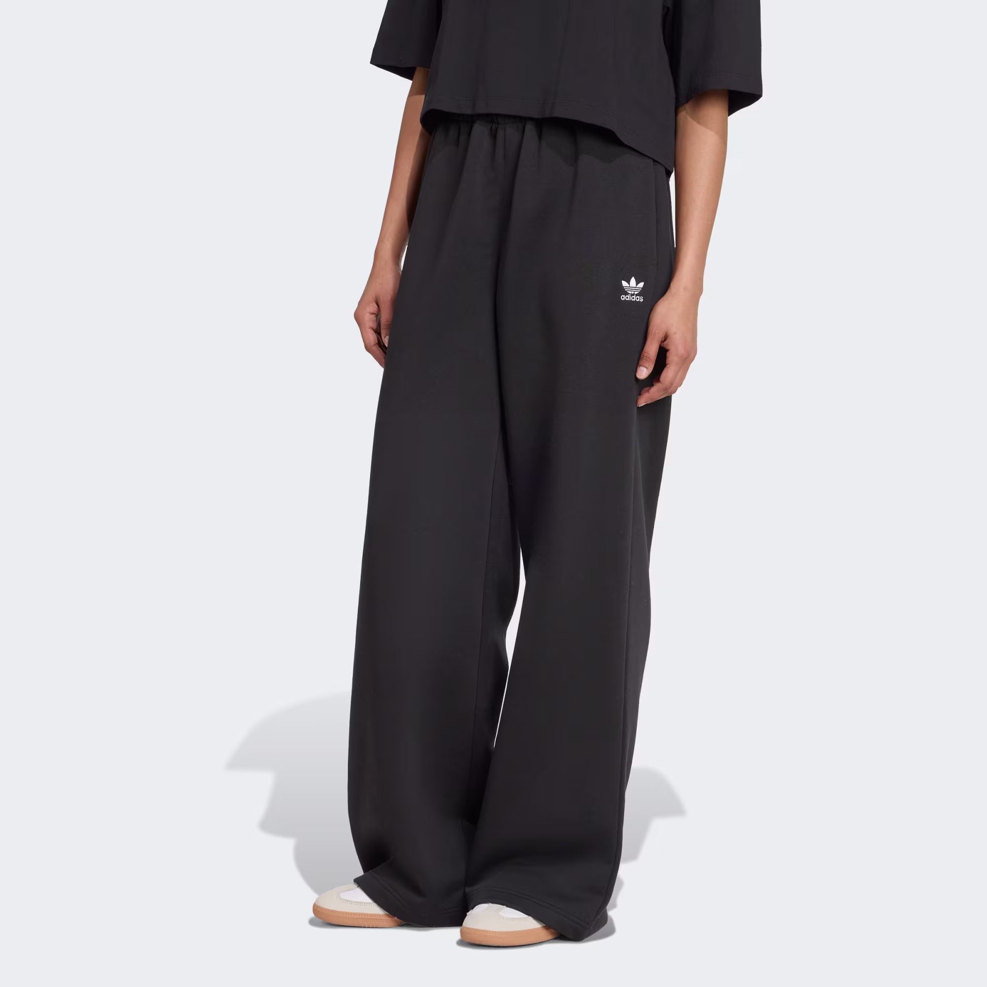 Adidas Essentials Wide Leg Pant Fleece - Black