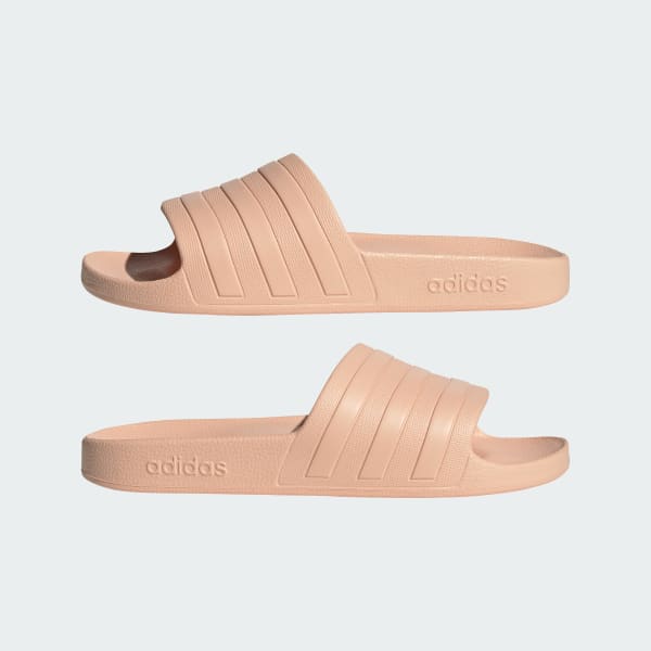 Adidas Adilette Aqua Slides - Powder Coral / Powder Coral / Powder Coral