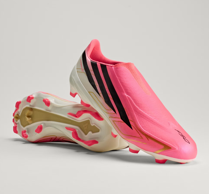 adidas F50 Hyperfast League Laceless FG - Solar Turbo / Core Black / Gold Metallic