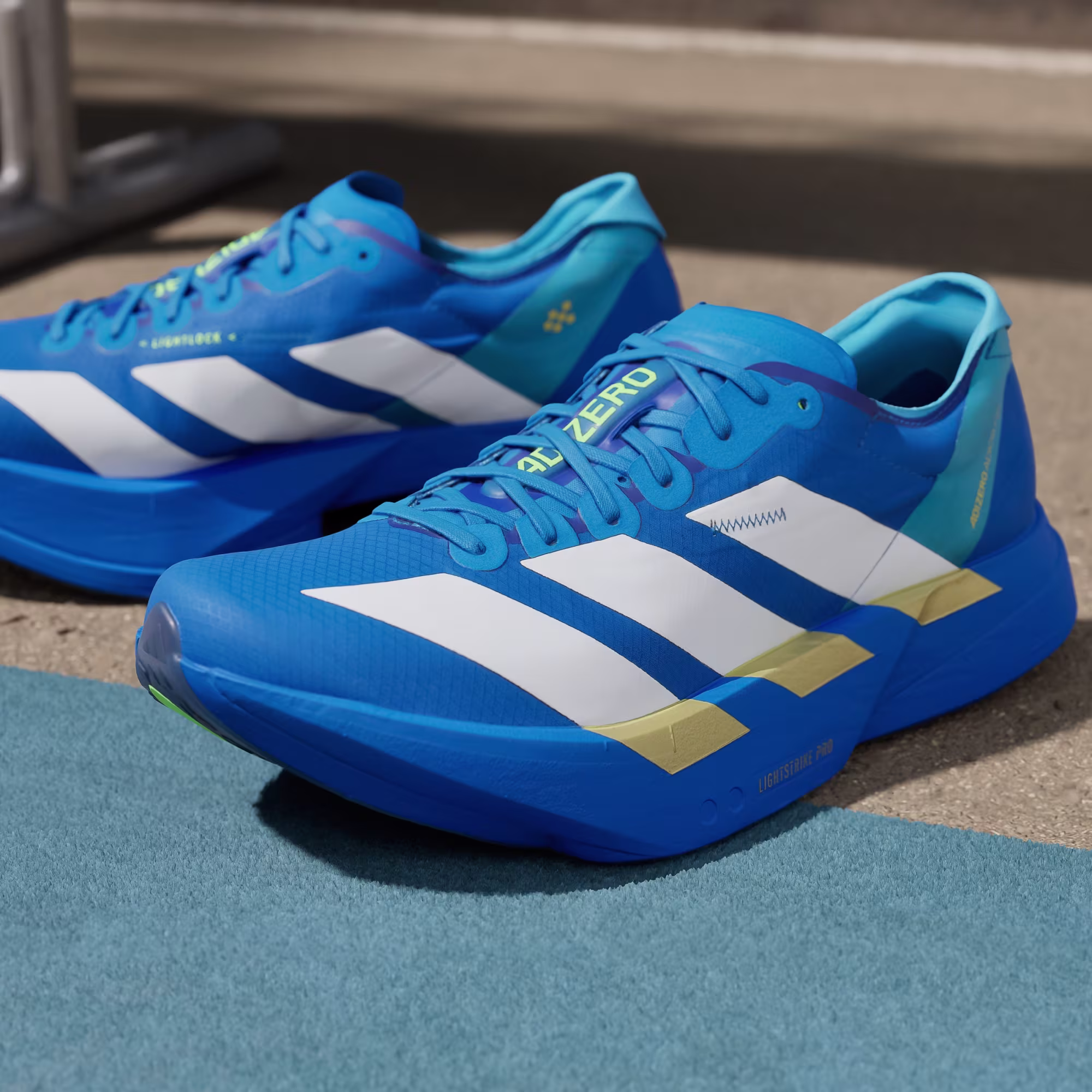 Adidas Adizero Adios Pro 4 - Blue / Cloud White / Lime Burst