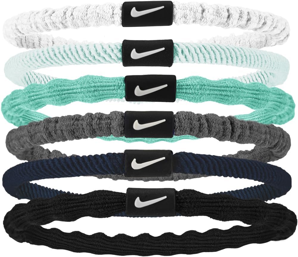 Nike Flex Hair Tie - White/Glacier Blue/White