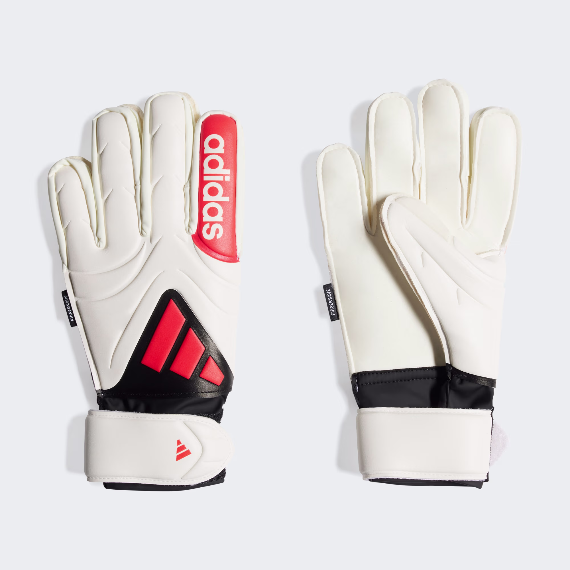 adidas Kids Copa Match Fingersave Goalkeeper Gloves - White/Lucid Red/Black
