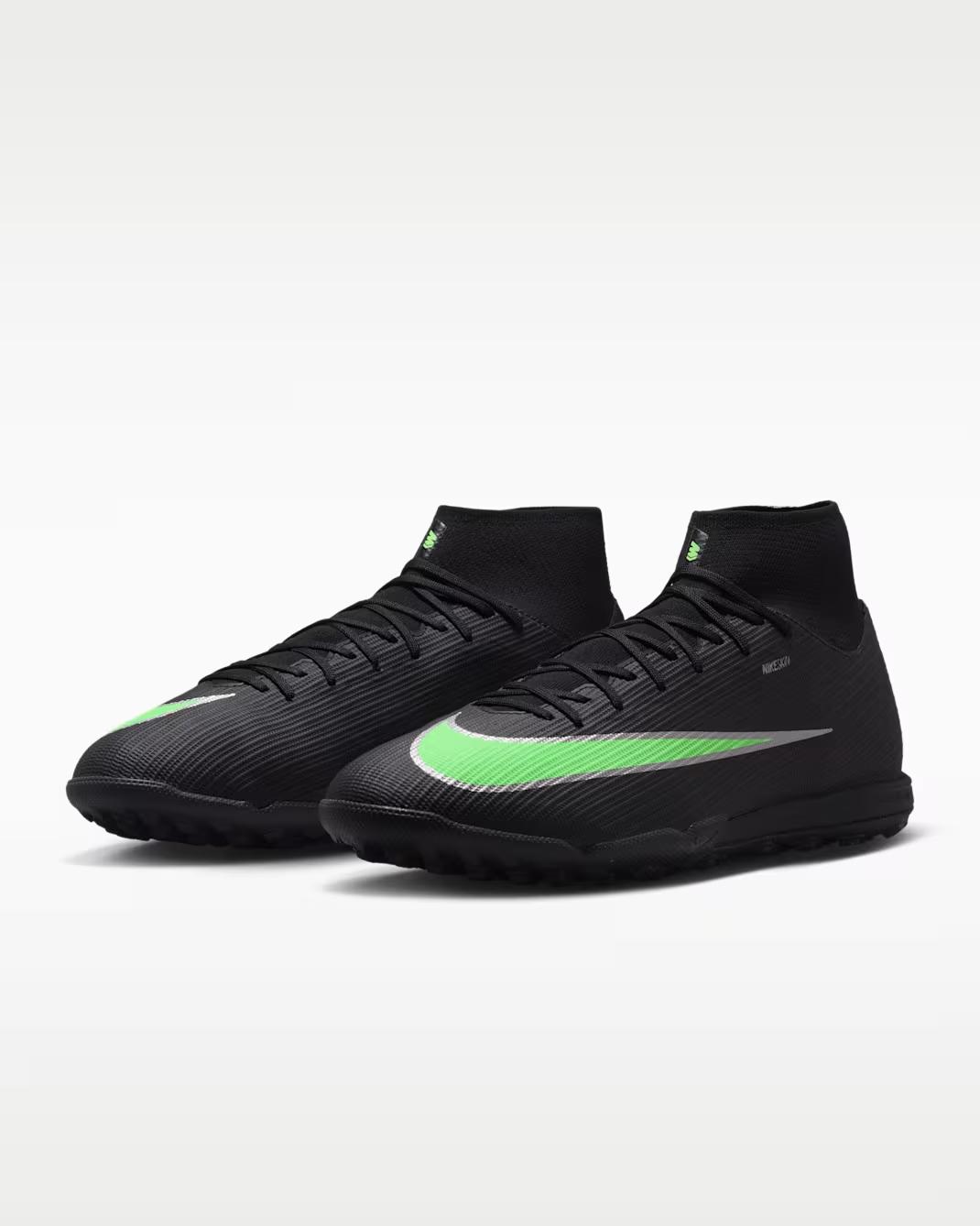 Nike Mercurial Superfly 11 Academy TF - Black/Black/Illusion Green